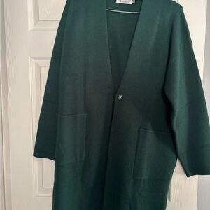 Women's Green Cardigan Coat